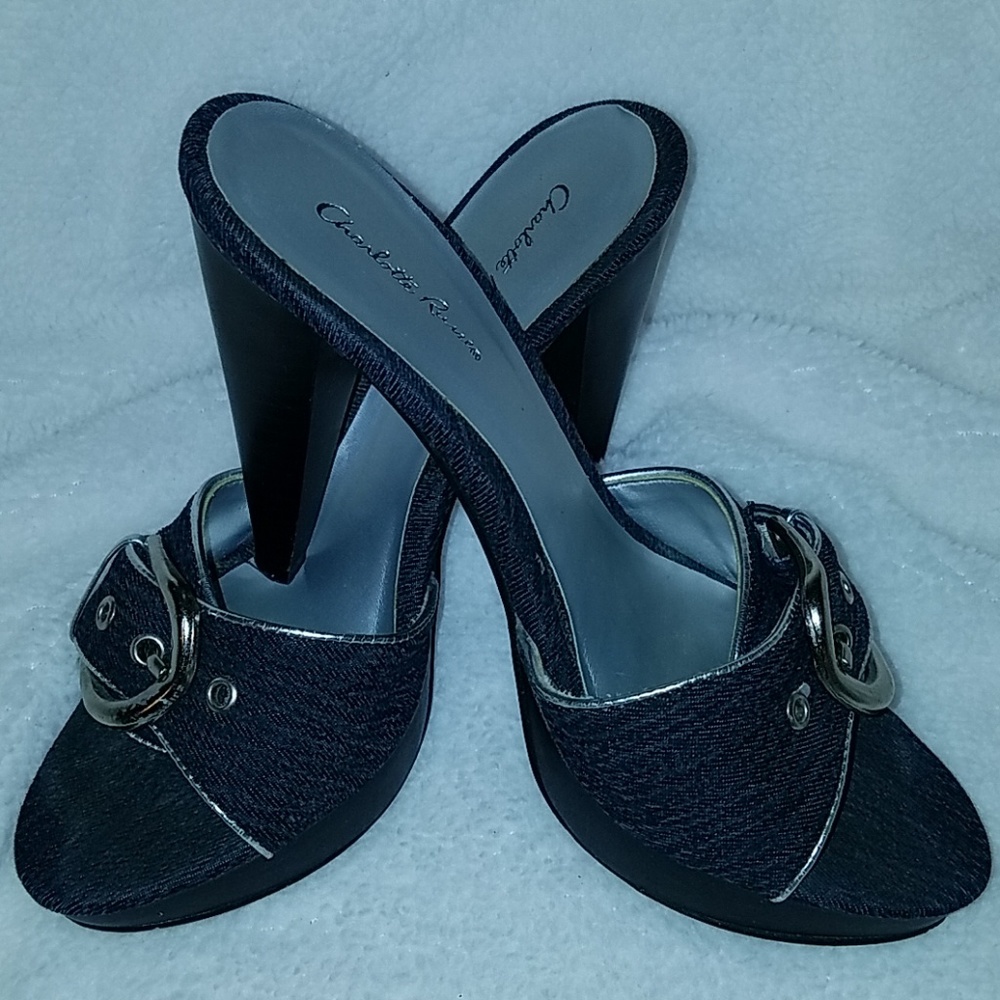 Denim & Silver Heels